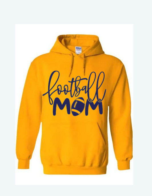 Gold Football Mom Hoodie