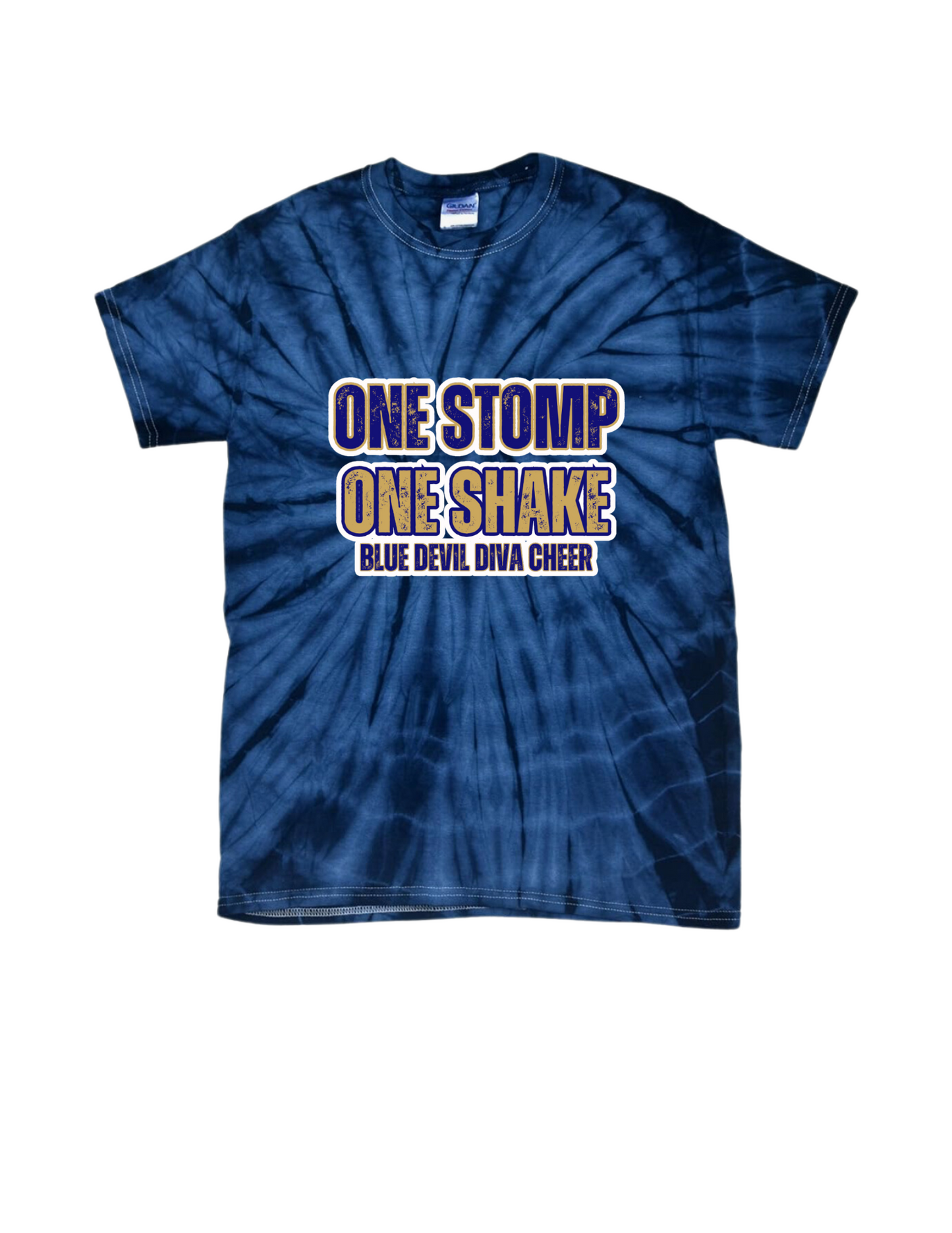 One stomp navy tie dye