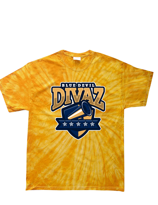 Gold Tie Dye Blue Devil Divaz Tshirt